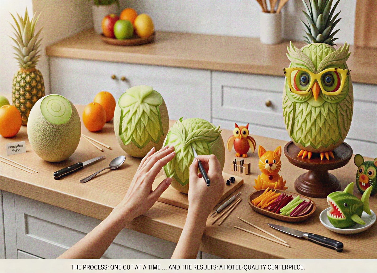 The Art of Fruit Carving Course - device mockups